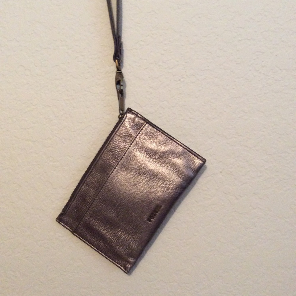Fossil wristlet/wallet gold glow"